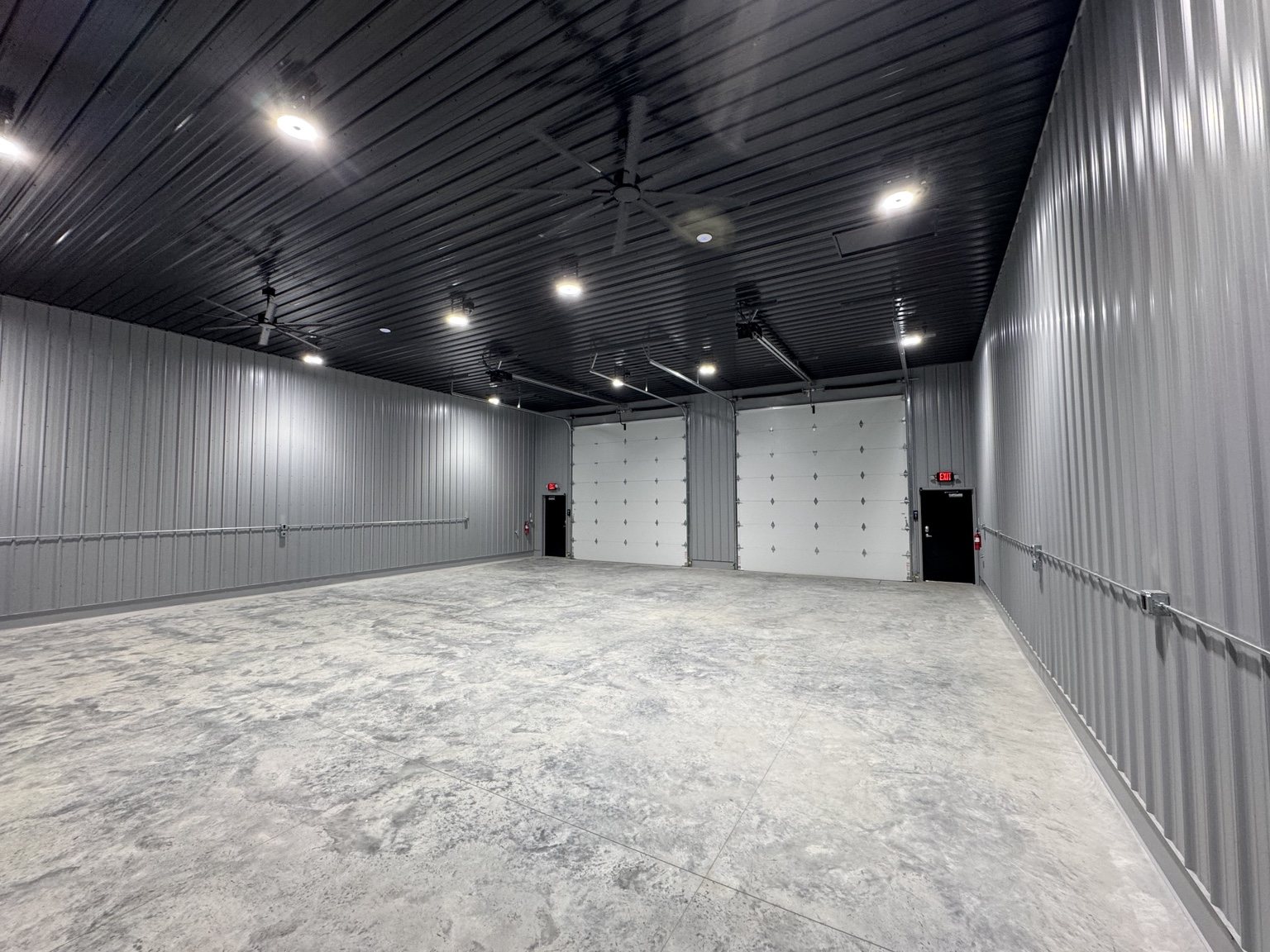 High ceiling commercial flex space interior at PROFLEX in Akron Ohio